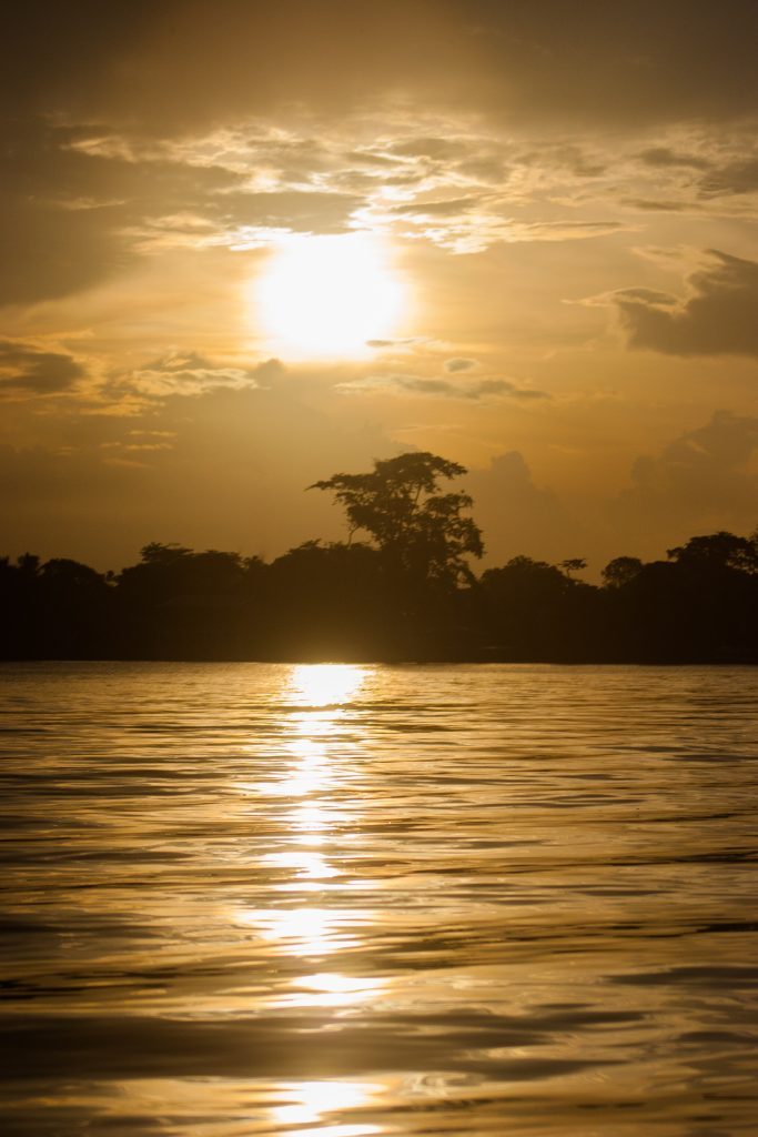 Sunrise over Tortuguero river, Costa Rica