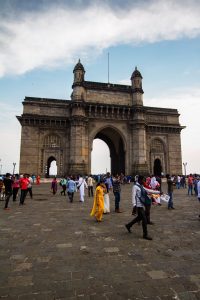 Gateway of India, Mumbai with people in foreground.