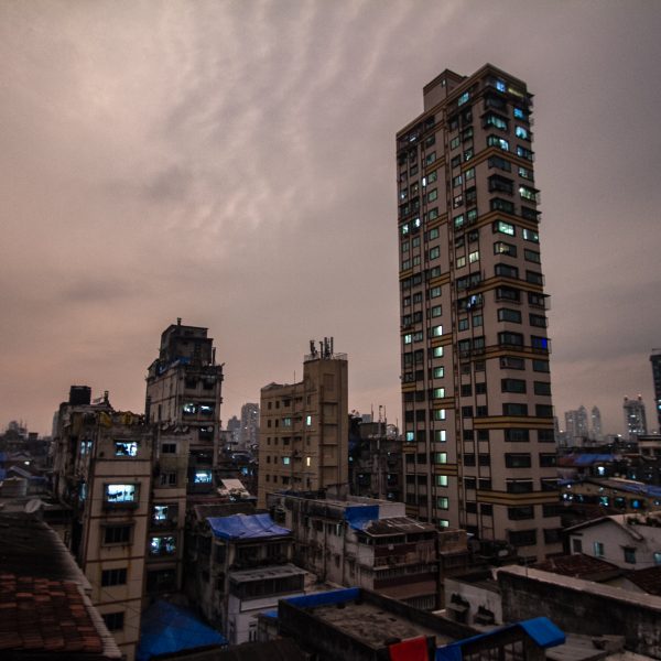 A view of Mumbai's skyline at dusk