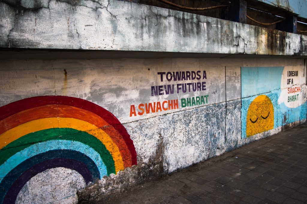 Towards a New Future street art, Mumbai