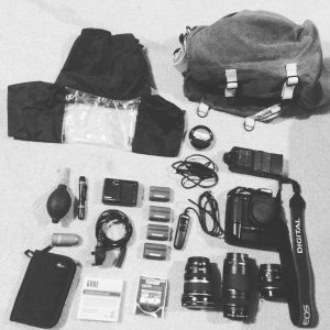 Old Backpacking Photography Camera Setup