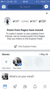 Facebook Explore Feed Mobile - NOMAD Digital Marketing